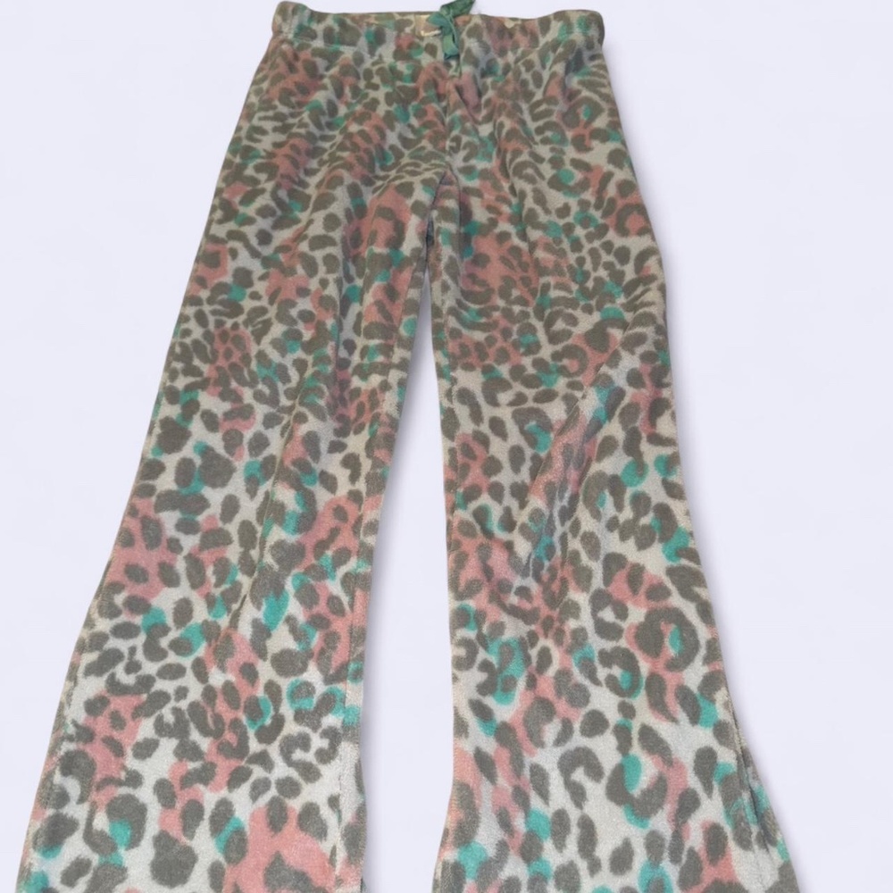Pink and blue leopard print Pj's